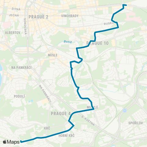 PID Želivského - Zelený Pruh map