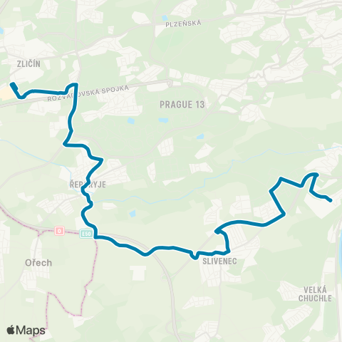PID Zličín - Filmové Ateliéry map