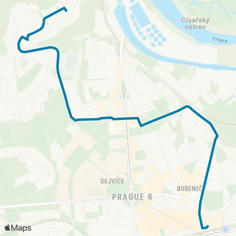 PID Hradčanská - Bořislavka map
