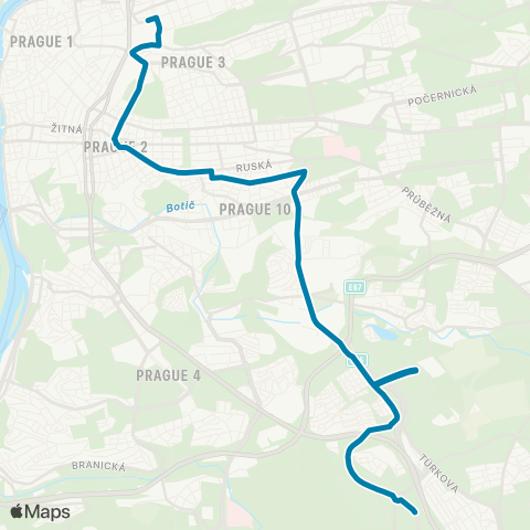 PID Florenc - Chodov map