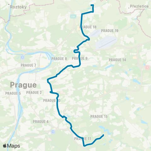 PID Sídliště Čakovice - Jižní Město map