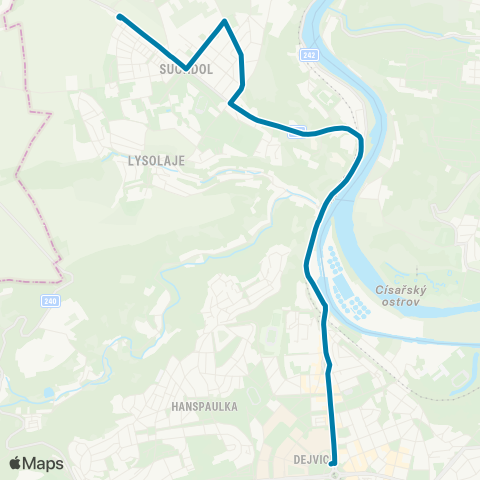 PID Dejvická - Výhledy map