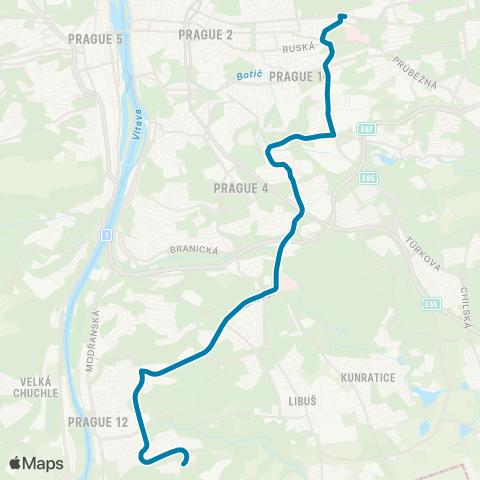 PID Želivského - Na Beránku map