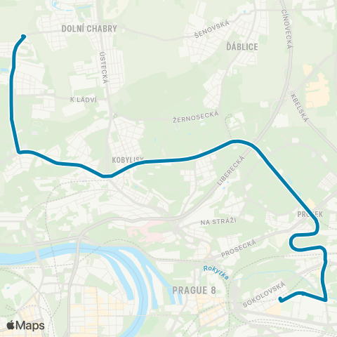 PID Českomoravská - Sídliště Čimice map