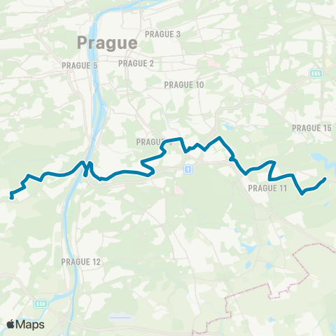 PID Pražská Čtvrť - Jižní Město map
