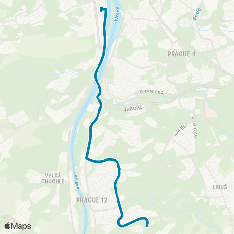 PID Smíchovské Nádraží - Na Beránku map