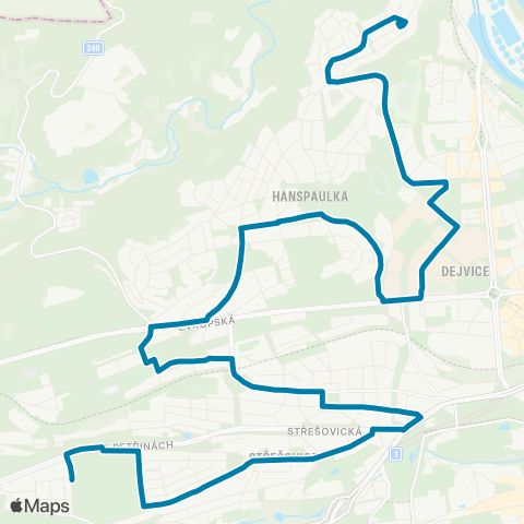 PID Sídliště Baba - Poliklinika Petřiny map
