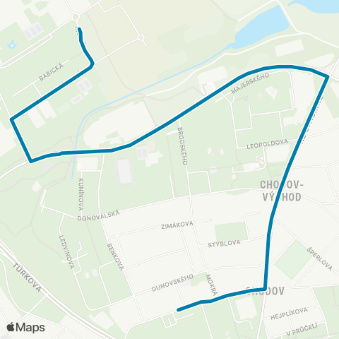 PID Knovízská - Mokrá map