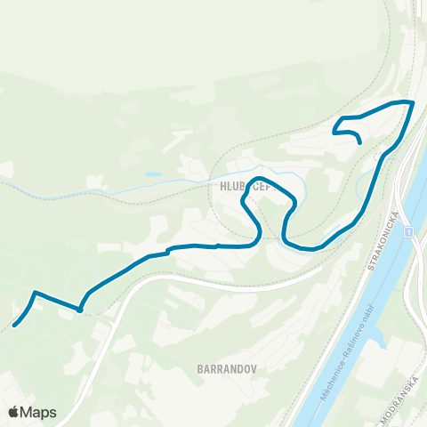 PID Poliklinika Barrandov - Pod Žvahovem map