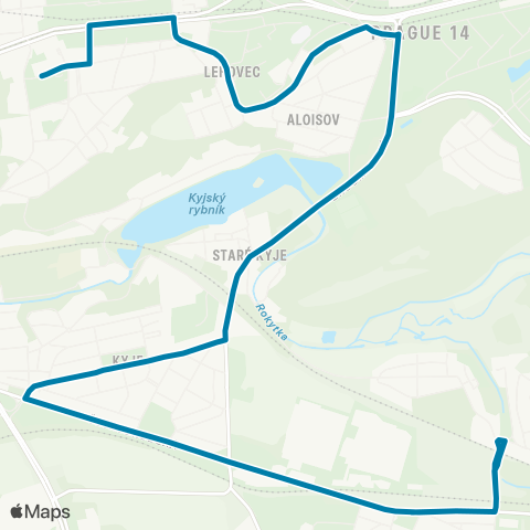 PID Hostavice - Bazén Hloubětín map