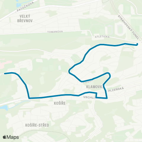 PID Stadion Strahov - Weberova map