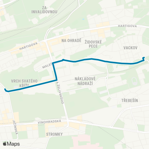 PID Habrová - Olšanské Náměstí map