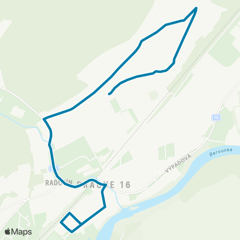 PID Ametystová / Nádraží Radotín - Škola Radotín map