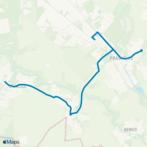 PID Dolnokřeslická - Nádraží Uhříněves map