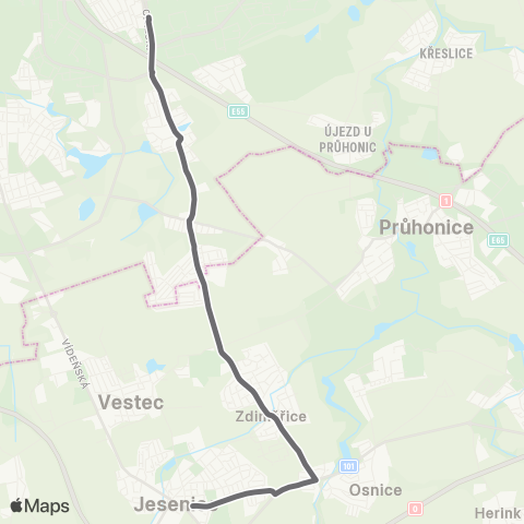 PID Praha,Opatov - Jesenice map