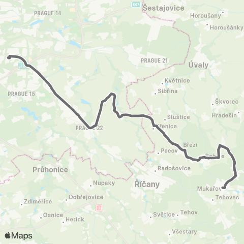 PID Praha,Depo Hostivař - Mukařov map