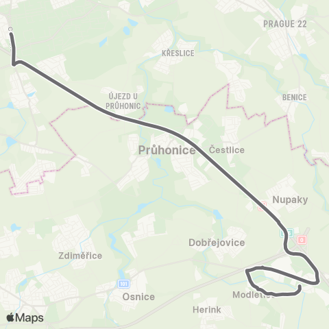 PID Praha,Opatov - Modletice map