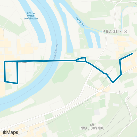 PID Palmovka - Libeňský Most - Palmovka map