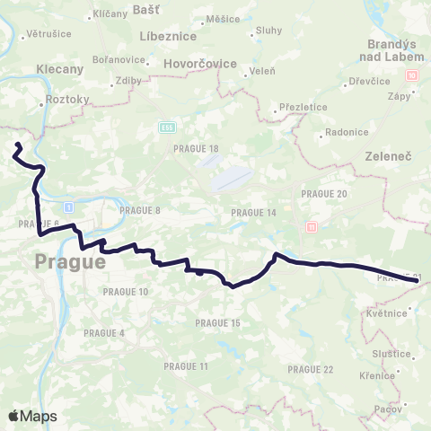 PID Suchdol - Sídliště Rohožník map
