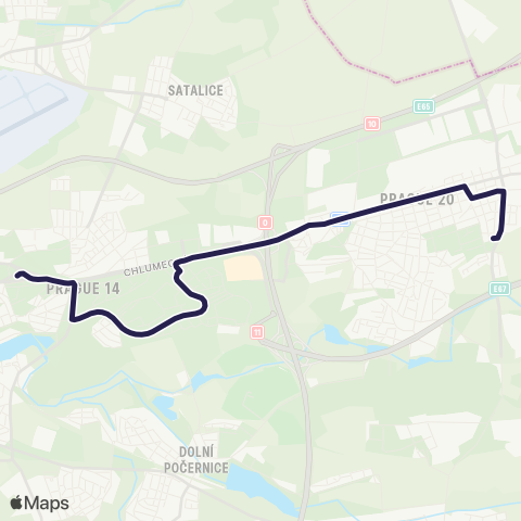 PID Hloubětínská - Ve Žlíbku map