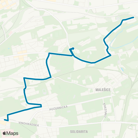 PID Želivského - Vinice Hrdlořezy map