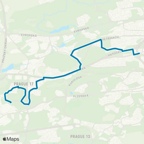 PID Sídliště Řepy - Bílá Hora - Malovanka map