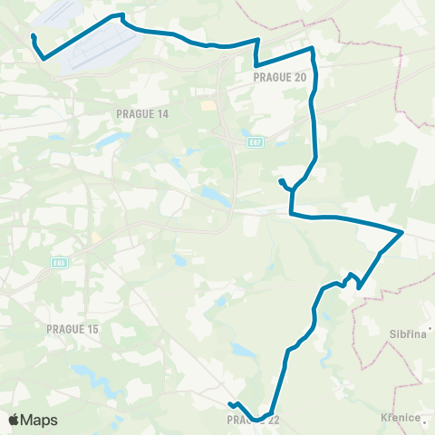 PID Letňany - Ve Žlíbku - Nádraží Uhříněves map