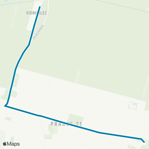 PID Nádraží Klánovice - Sídliště Rohožník map