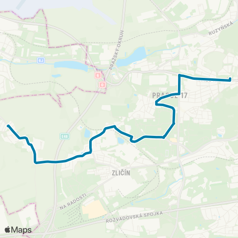 PID Sobín - Bílá Hora map