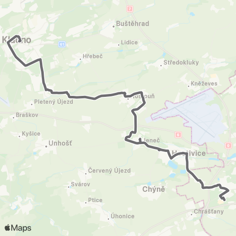 PID Praha,Zličín - Hostivice - Kladno map