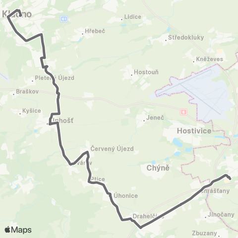 PID Praha,Zličín - Rudná - Kladno map