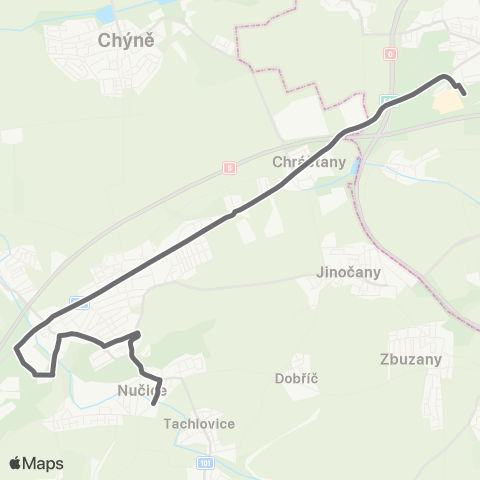 PID Praha,Zličín - Nučice map