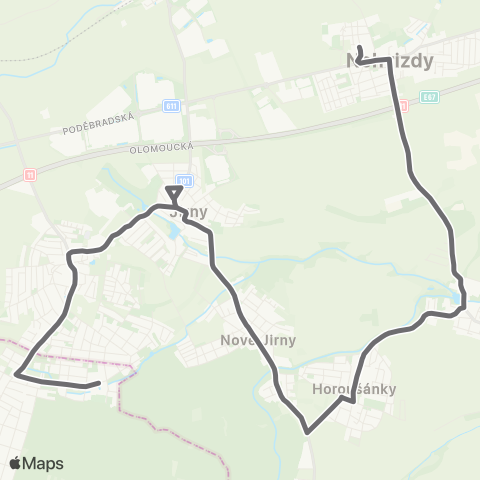 PID Praha,Nádraží Klánovice-Sever - Nehvizdy / Svémyslice map