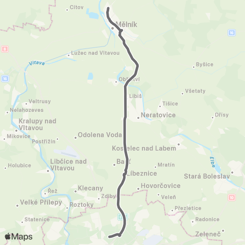 PID Praha,Ládví - Mělník,Mlazice map