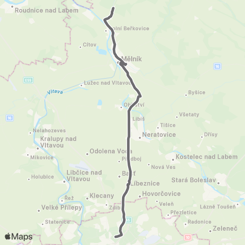 PID Praha,Ládví - Štětí map