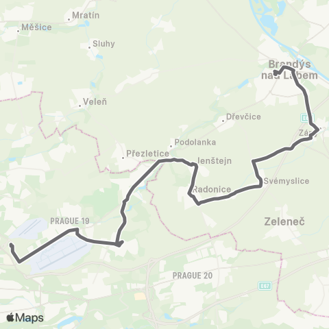 PID Praha,Letňany - Brandýs Nad Labem-Stará Boleslav map