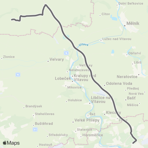 PID Praha,Prosek - Mšené-Lázně map