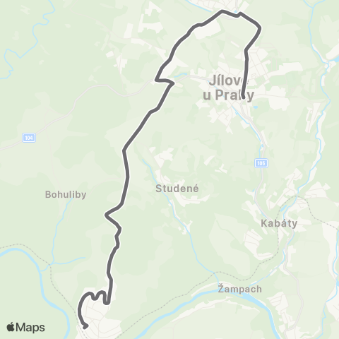 PID Jílové U Prahy - Jílové U Prahy,Luka Pod Medníkem map
