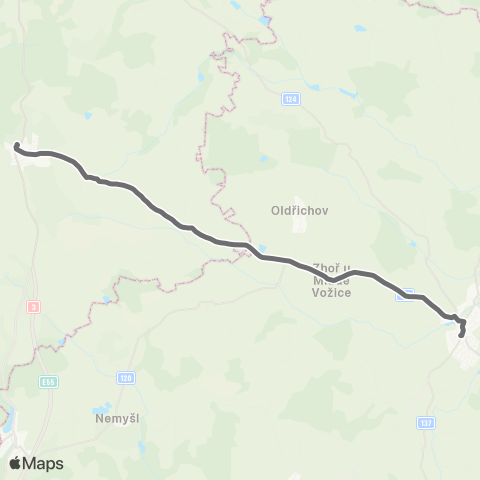 PID Miličín - Mladá Vožice map