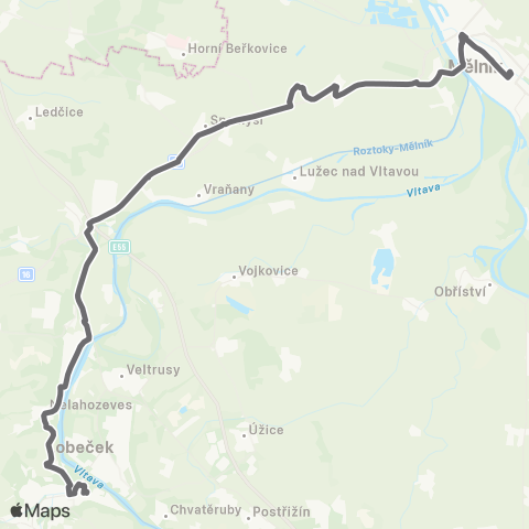 PID Mělník - Spomyšl - Kralupy Nad Vltavou map