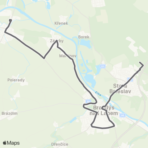 PID Brandýs Nad Labem-Stará Boleslav - Kostelec Nad Labem map