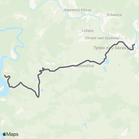 PID Týnec Nad Sázavou - Netvořice - Rabyně,Měřín map