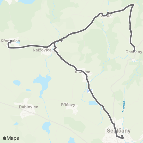 PID Sedlčany - KřEpenice - Osečany map