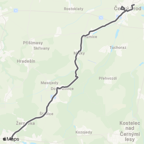 PID Český Brod - Doubravčice - MukařOv - Louňovice map