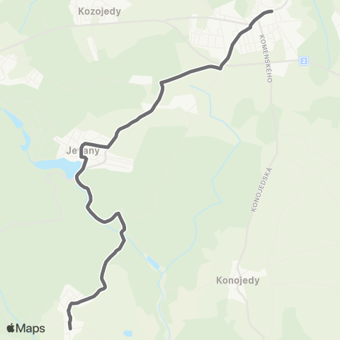 PID Kostelec Nad Černými Lesy - Jevany - Černé VoděRady map