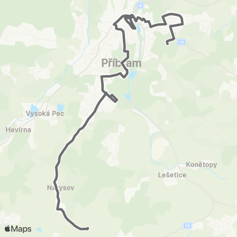 PID Mhd PřÍbram 506 Zavržice - Zdaboř - Fialka - II.Poliklinika - Aut.Nádr. - Koperníkova - Svatá Hora Areál map