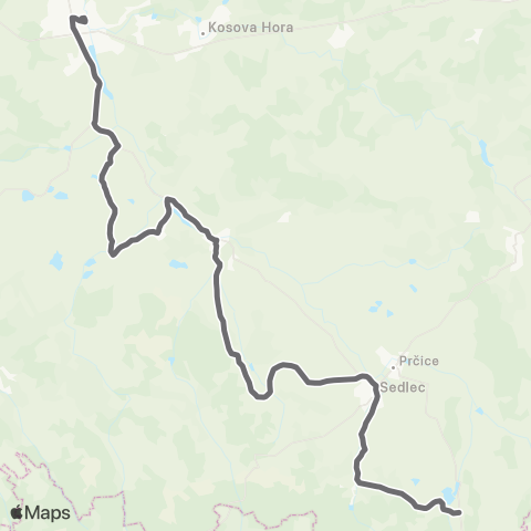 PID Sedlčany - Jesenice - Sedlec-Prčice map