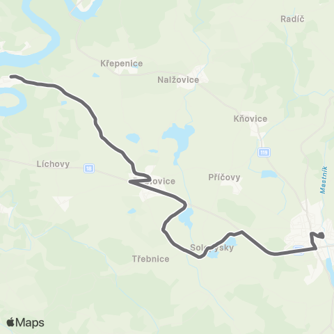 PID Sedlčany - Dublovice map