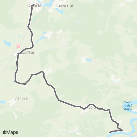 PID DobřÍš - Nečín - Kamýk Nad Vltavou map