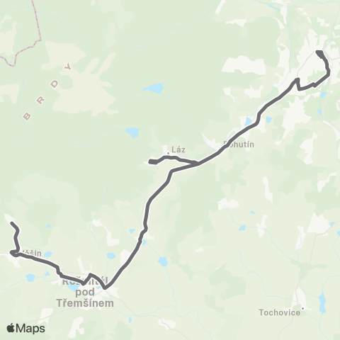 PID PřÍbram - Rožmitál Pod TřEmšínem - VěŠín map